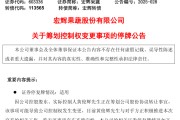 巴彦淖尔明日停牌！又一A股，筹划控制权变更